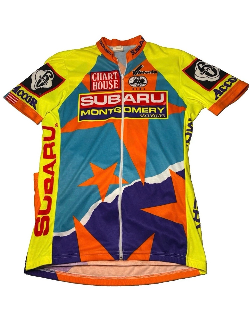 Vintage 90s Subaru Montgomery Cycling Team Jersey Made In Italy Size Large